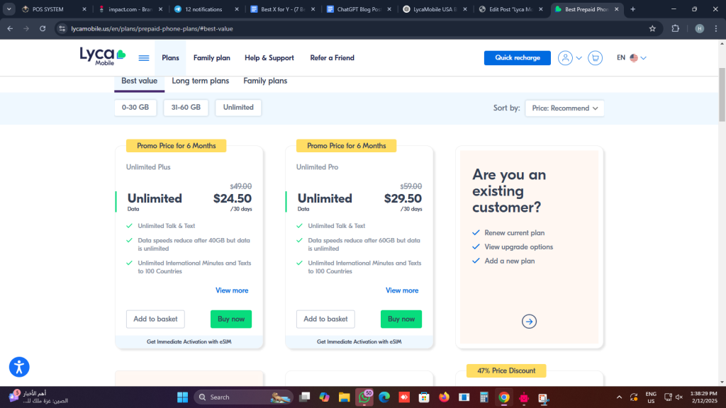 Plans and Pricing LycaMobile USA
